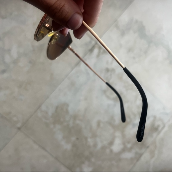 Reeva Gold Aviator Sunglasses